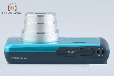 【中古】OLYMPUS オリンパス STYLUS VH-410 ブルー コンパクトデジタルカメラ