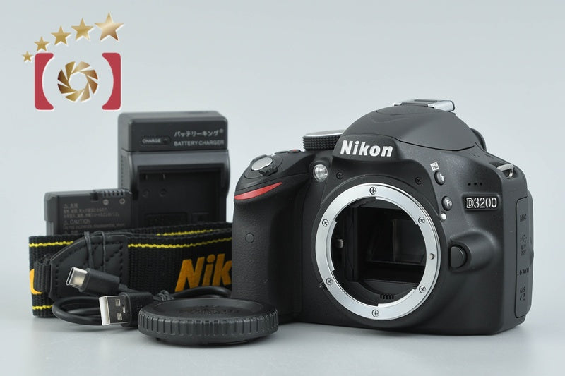 【中古】Nikon ニコン D3200 ブラック デジタル一眼レフカメラ シャッター回数僅少