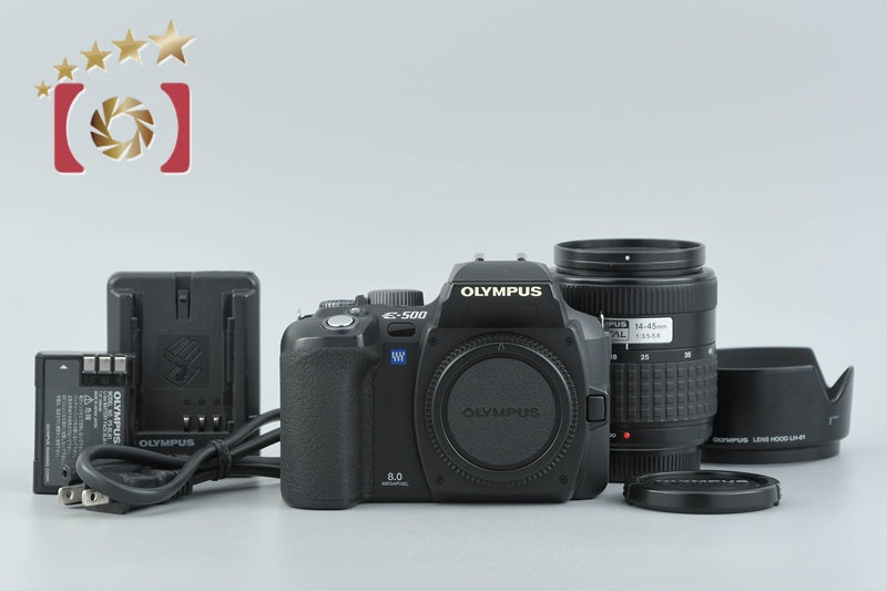 【中古】OLYMPUS オリンパス E-500 ブラック レンズキット シャッター回数僅少