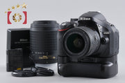 【中古】Nikon ニコン D5200 ブラック + AF-P DX NIKKOR 18-55mm f/3.5-5.6 G VR + AF-S DX NIKKOR 55-200mm f/4-5.6 G ED VR