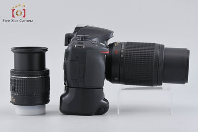 【中古】Nikon ニコン D5200 ブラック + AF-P DX NIKKOR 18-55mm f/3.5-5.6 G VR + AF-S DX NIKKOR 55-200mm f/4-5.6 G ED VR
