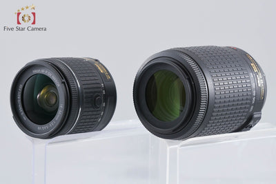 【中古】Nikon ニコン D5200 ブラック + AF-P DX NIKKOR 18-55mm f/3.5-5.6 G VR + AF-S DX NIKKOR 55-200mm f/4-5.6 G ED VR