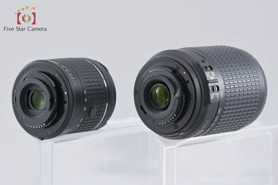 【中古】Nikon ニコン D5200 ブラック + AF-P DX NIKKOR 18-55mm f/3.5-5.6 G VR + AF-S DX NIKKOR 55-200mm f/4-5.6 G ED VR