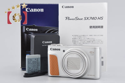 【中古】Canon キヤノン PowerShot SX740 HS シルバー コンパクトデジタルカメラ 元箱付き