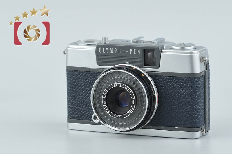 【中古】OLYMPUS オリンパス PEN EES-2 ネイビー コンパクトフィルムカメラ