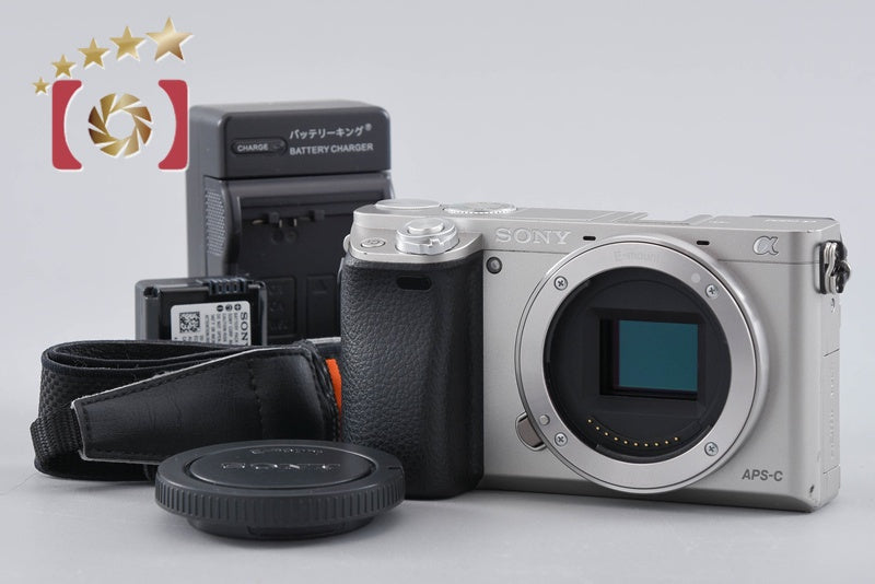 【中古】SONY ソニー α6000 ILCE-6000 シルバー ミラーレス一眼カメラ シャッター回数僅少 多言語対応