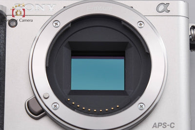 【中古】SONY ソニー α6000 ILCE-6000 シルバー ミラーレス一眼カメラ シャッター回数僅少 多言語対応
