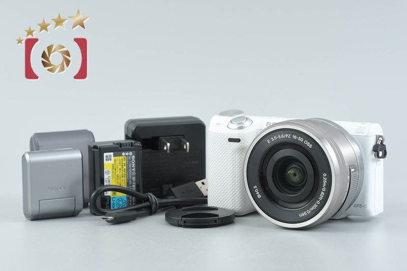 【中古】SONY ソニー α NEX-5T ホワイト パワーズームレンズキット シャッター回数僅少