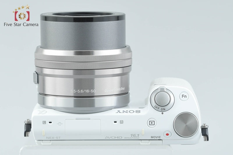 中古】SONY ソニー α NEX-5T ホワイト パワーズームレンズキット