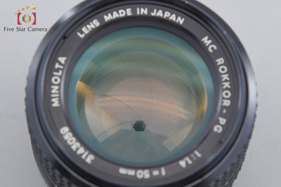 【中古】MINOLTA ミノルタ MC ROKKOR-PG 50mm f/1.4