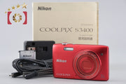 【中古】Nikon ニコン COOLPIX S3400 レッド コンパクトデジタルカメラ
