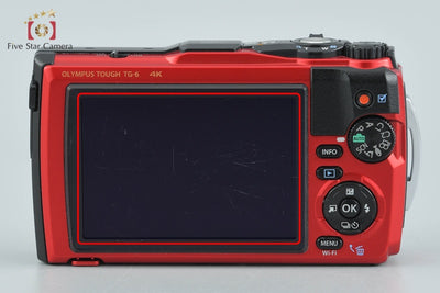 【中古】OLYMPUS オリンパス TOUGH TG-6 レッド コンパクトデジタルカメラ シャッター回数僅少