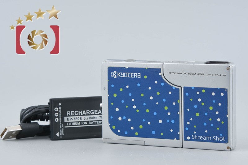 【中古】KYOCERA 京セラ SL300R ライトブルー コンパクトデジタルカメラ