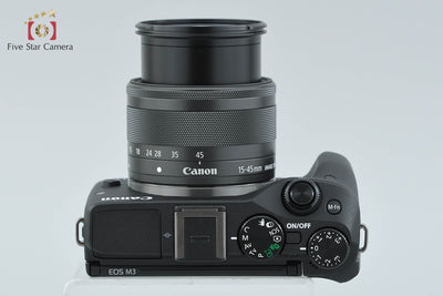 【中古】Canon キヤノン EOS M3 ブラック EF-M 15-45mm f/3.5-6.3 IS STM レンズキット 元箱付き