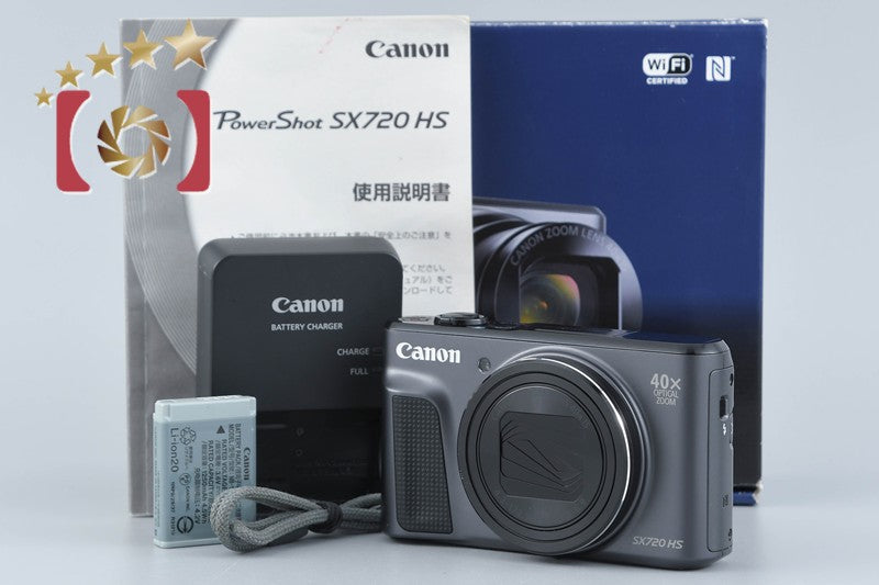 【中古】Canon キヤノン PowerShot SX720 HS ブラック コンパクトデジタルカメラ 元箱付き