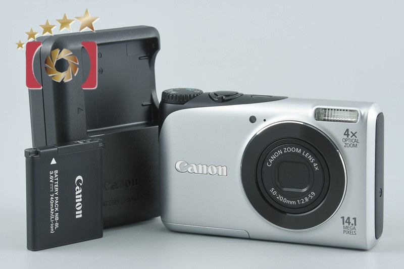【中古】Canon キヤノン PowerShot A2200 シルバー コンパクトデジタルカメラ