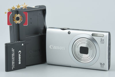 【中古】Canon キヤノン PowerShot A2400 IS シルバー コンパクトデジタルカメラ