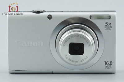 【中古】Canon キヤノン PowerShot A2400 IS シルバー コンパクトデジタルカメラ