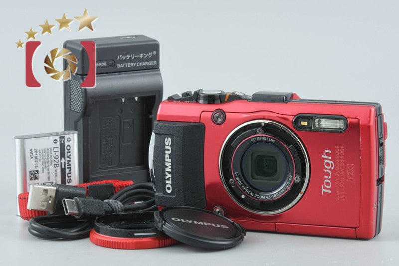 【美品】OLYMPUS STYLUS TG-4 Tough レッド 元箱付き TG-4 Tough STYLUS OLYMPUS オリンパス レッド RED デジタルカメラ