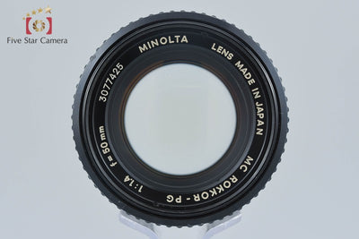 【中古】MINOLTA ミノルタ MC ROKKOR-PG 50mm f/1.4