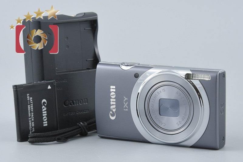 【中古】Canon キヤノン IXY 130 グレー コンパクトデジタルカメラ