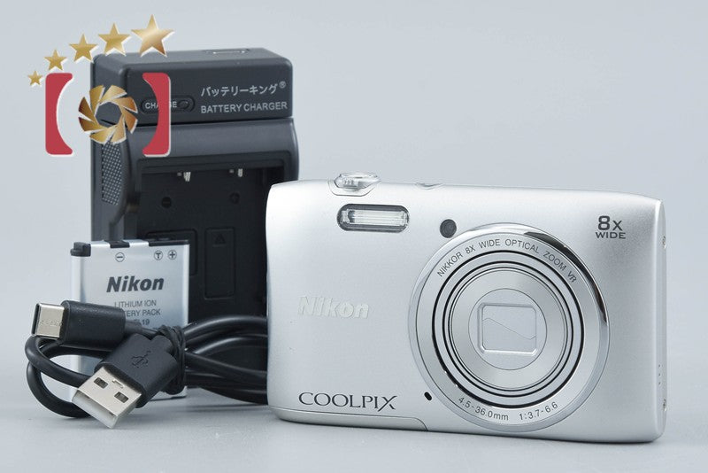 【中古】Nikon ニコン COOLPIX S3600 クリスタルシルバー コンパクトデジタルカメラ