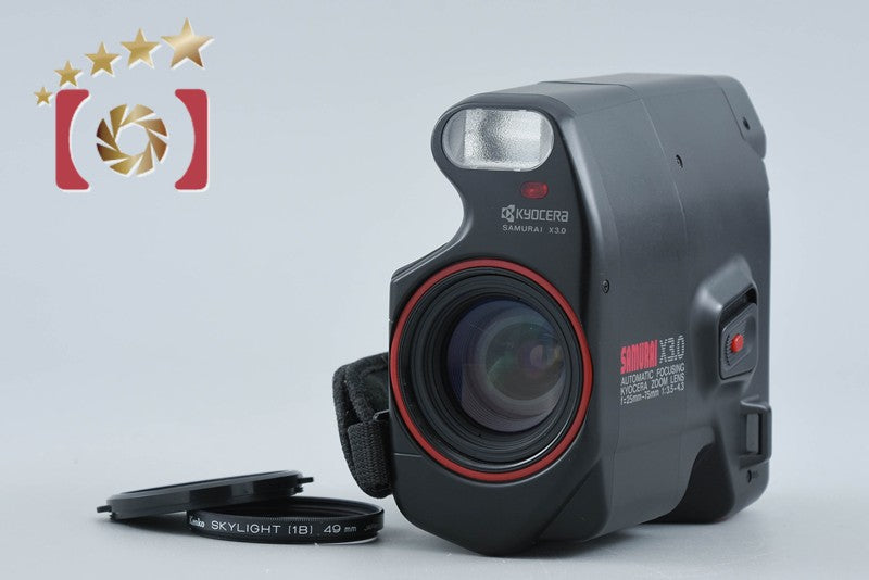 中古】KYOCERA 京セラ SAMURAI X3.0 レッド コンパクトフィルムカメラ