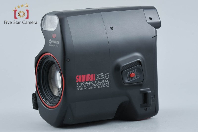 中古】KYOCERA 京セラ SAMURAI X3.0 レッド コンパクトフィルムカメラ