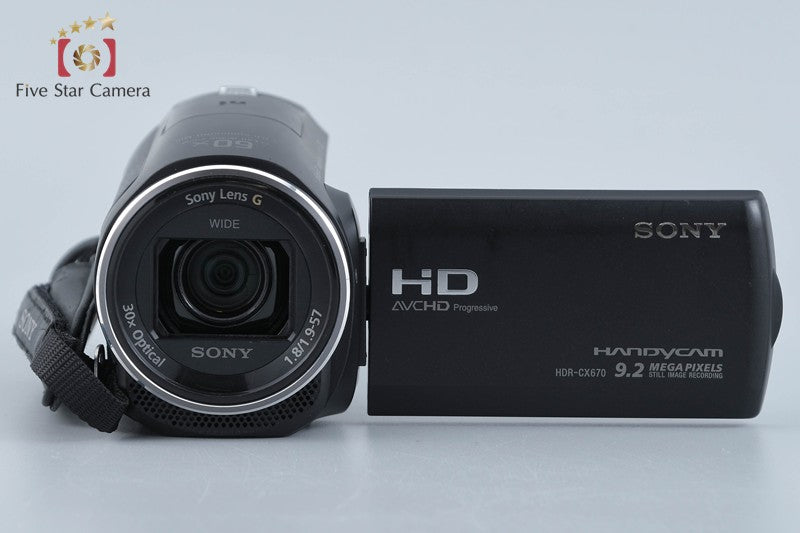 中古】SONY ソニー ハンディカム HDR-CX670 ブラック デジタルビデオ