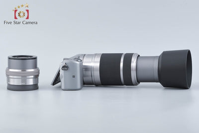 【中古】SONY ソニー α NEX-5T シルバー ダブルズームレンズキット シャッター回数僅少 元箱付き