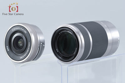 【中古】SONY ソニー α NEX-5T シルバー ダブルズームレンズキット シャッター回数僅少 元箱付き
