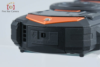 【中古】RICOH リコー PENTAX ペンタックス WG-70 オレンジ 防水アクションカメラ シャッター回数僅少