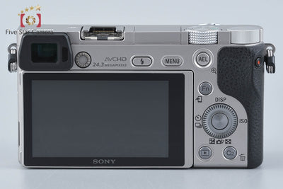 【中古】SONY ソニー α6000 ILCE-6000 ダブルズームレンズキット シルバー シャッター回数僅少 多言語対応