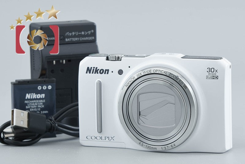 【中古】Nikon ニコン COOLPIX S9700 エレガントホワイト コンパクトデジタルカメラ