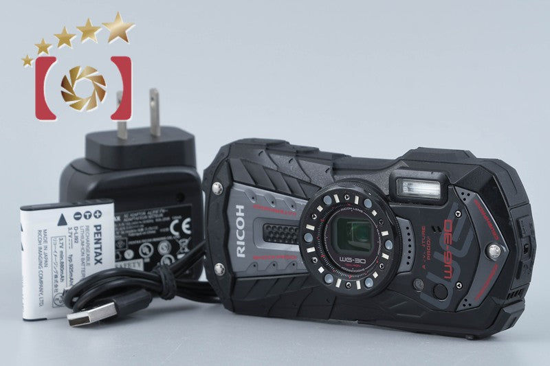 中古】RICOH リコー PENTAX ペンタックス WG-30 ブラック 防水