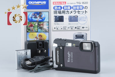 【中古】OLYMPUS オリンパス TOUGH TG-820 ブラック 防水デジタルカメラ シャッター回数僅少 元箱付き
