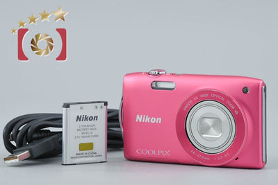 【中古】Nikon ニコン COOLPIX S3300 ストロベリーピンク コンパクトデジタルカメラ