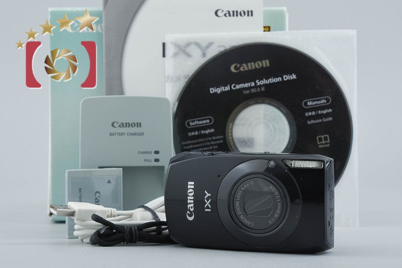 【中古】Canon キヤノン IXY 32S ブラック コンパクトデジタルカメラ 元箱付き