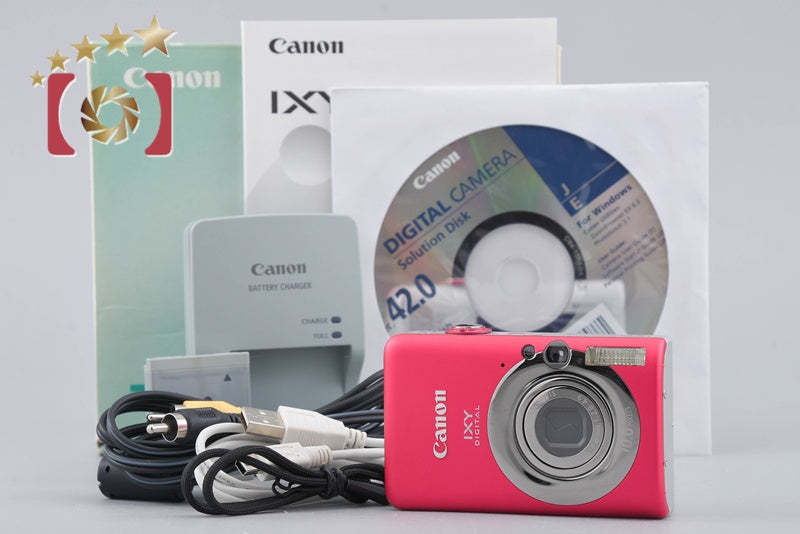 【中古】Canon キヤノン IXY Digital 110 IS レッド コンパクトデジタルカメラ 元箱付き