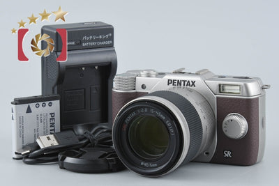【中古】PENTAX ペンタックス Q10 シルバーブラウン + SMC 15-45mm f/2.8 ED IF 06 TELEPHOTO ZOOM シャッター回数僅少
