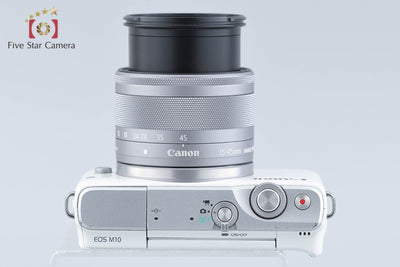 【中古】Canon キヤノン EOS M10 EF-M 15-45 IS STM レンズキット ホワイト