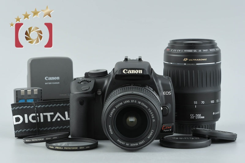 【中古】Canon キヤノン EOS Kiss Digital X ダブルズームキット ブラック