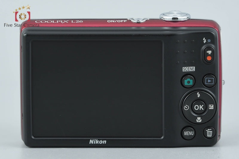 中古】Nikon ニコン COOLPIX L26 レッド コンパクトデジタルカメラ