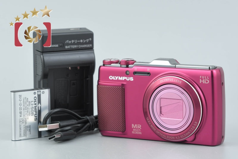 【中古】OLYMPUS オリンパス STYLUS SH-25MR レッド コンパクトデジタルカメラ