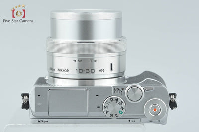【中古】Nikon ニコン 1 J5 シルバー 標準パワーズームキット 元箱付き