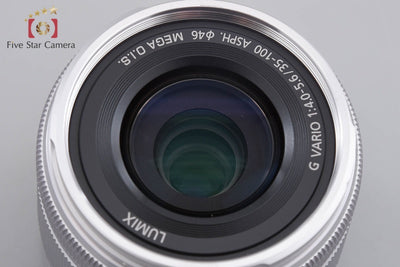 【中古】Panasonic パナソニック LUMIX G VARIO 35-100mm f/4-5.6 ASPH. MEGA O.I.S. H-FS35100 シルバー