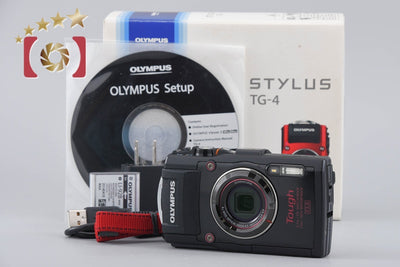 【中古】OLYMPUS オリンパス STYLUS TG-4 Tough ブラック 防水デジタルカメラ 元箱付き