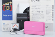 【中古】SONY ソニー Cyber-shot DSC-T99 ピンク デジタルスチルカメラ 元箱付き