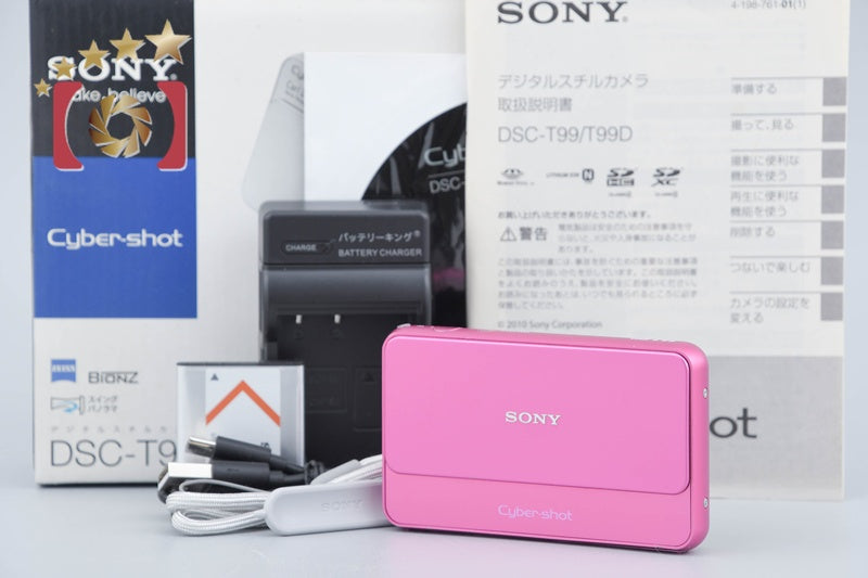 【中古】SONY ソニー Cyber-shot DSC-T99 ピンク デジタルスチルカメラ 元箱付き