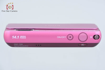 【中古】SONY ソニー Cyber-shot DSC-T99 ピンク デジタルスチルカメラ 元箱付き